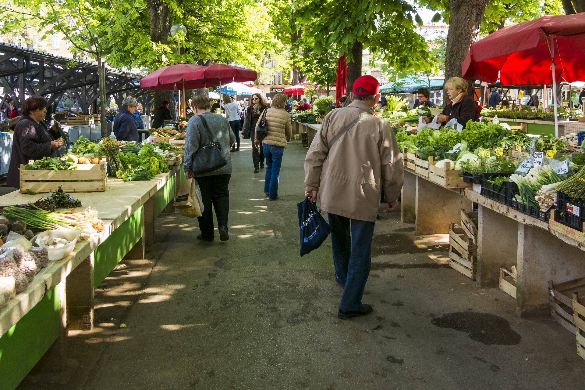 A farmers market.